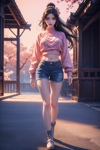 完美世界魔女牛仔裤高清壁纸