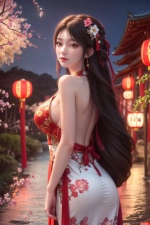 完美世界火灵儿旗袍性感壁纸(1)